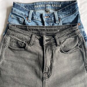 American Eagle Outfitters Blue and Gray Women Jeans